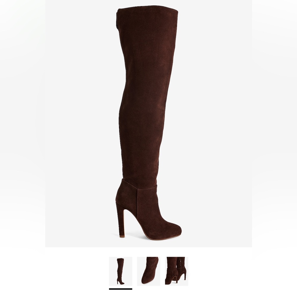 Brian Atwood x Express Suede Over The Knee Heeled Boots size: 7 NWB
